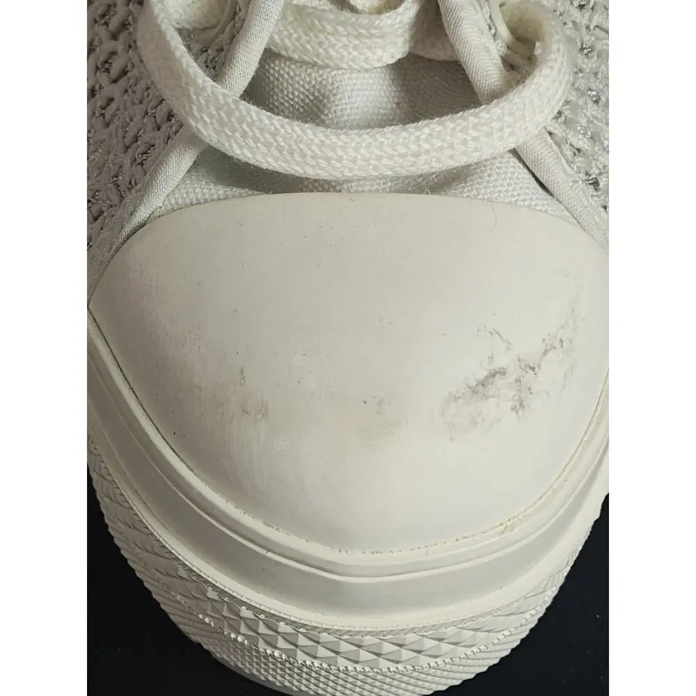 Converse Unisex 10.5 / 12.5 Chuck 70 De Luxe Heel White Platform A07535C Blems